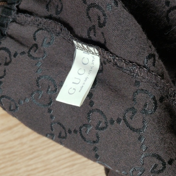 GUCCI Monogram Drawstring Dust Bag – Tan & Brown Protective Storage Bag - GG102 - Picture 11 of 11